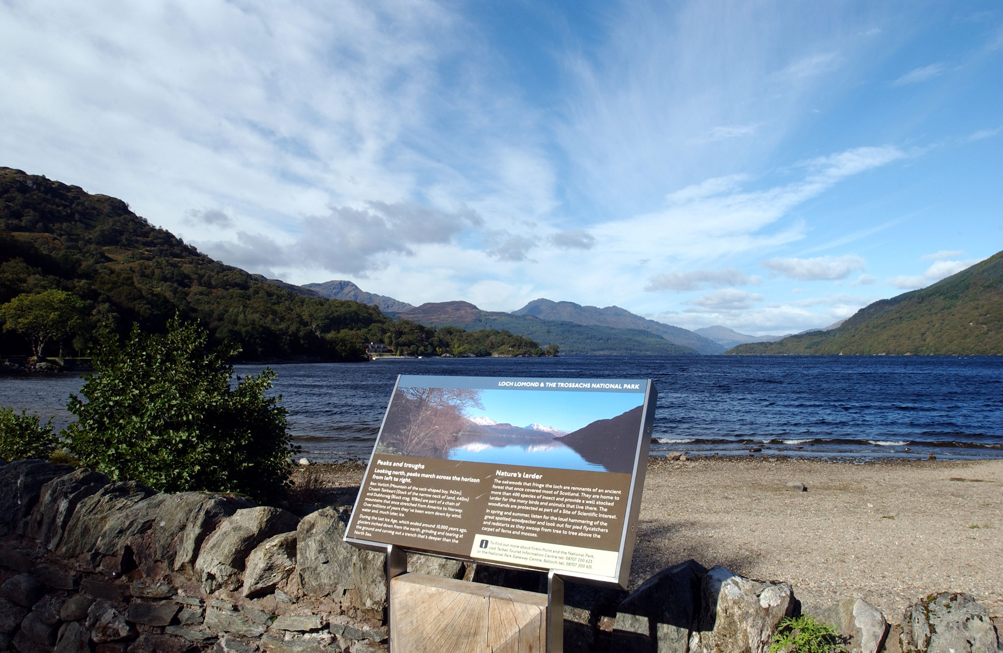 Loch Lomond and The Trossachs National Park signage