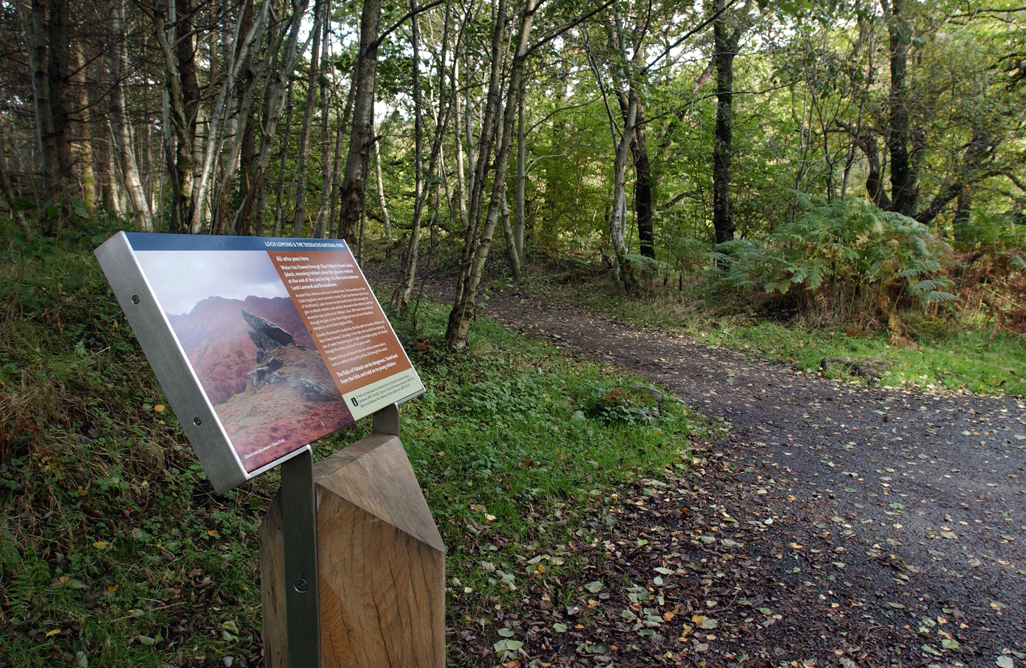 Loch Lomond and The Trossachs National Park signage